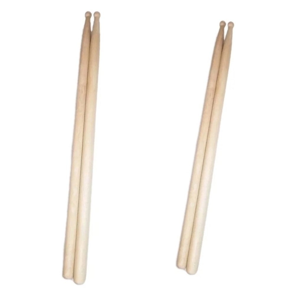 Unbranded Drum Sticks Two Pairs 2B Ball Tip Wood New 4 Pieces Generic Drumsticks